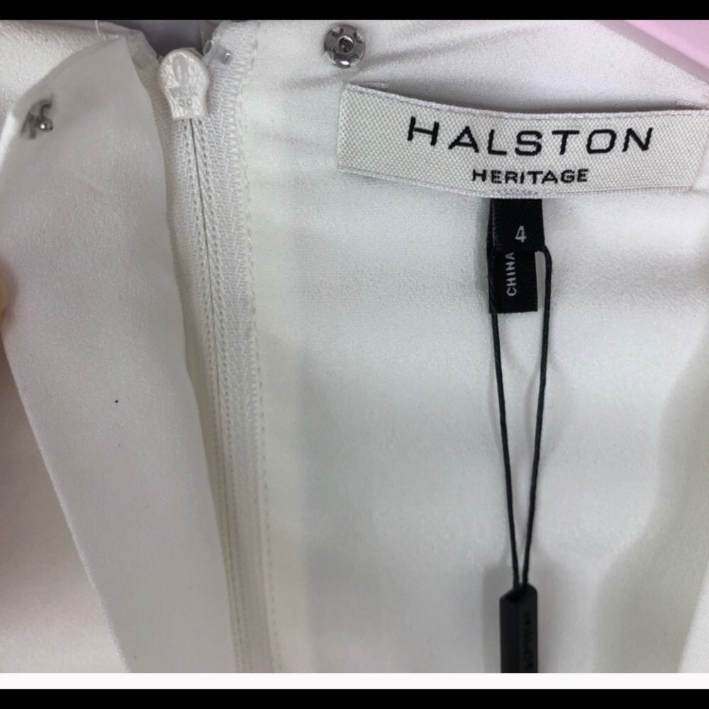 Halston Heritage silk Sleeveless V-Neck Dress - Picture 6 of 8